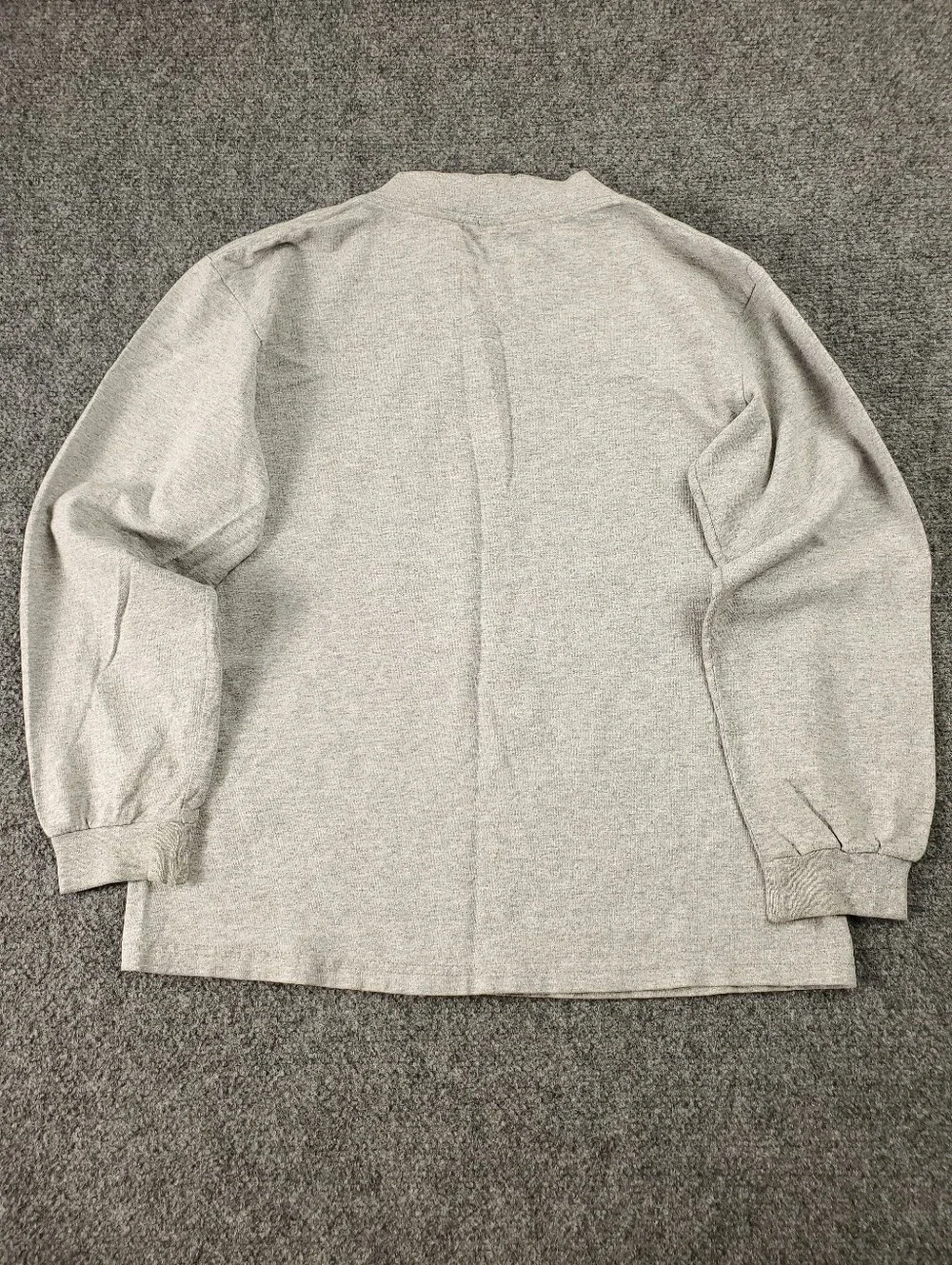 Vintage Nike Swoosh Long Sleeve Shirt Boys L 14 16 Gray Crew Neck Made In USA